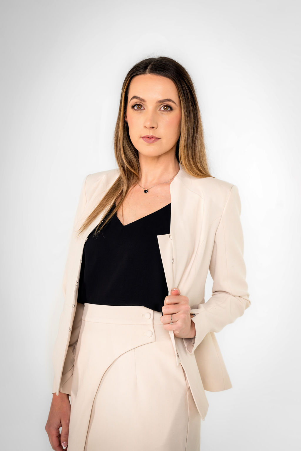 Helena Oatmeal Short Skirt