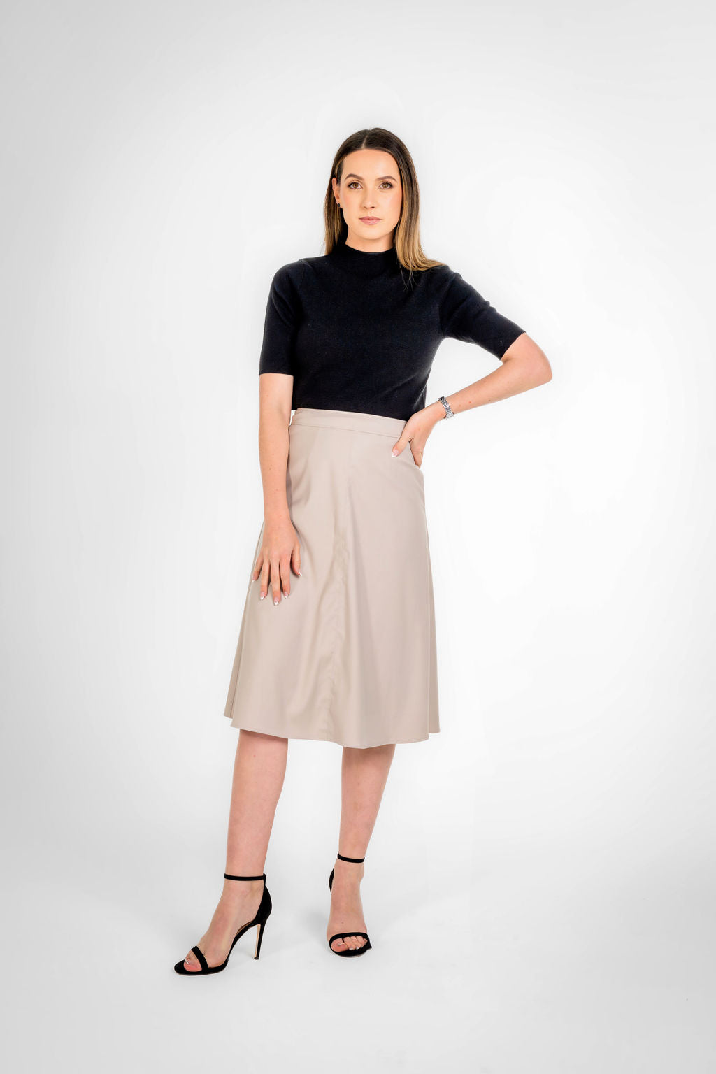 Claire Black Knitwear