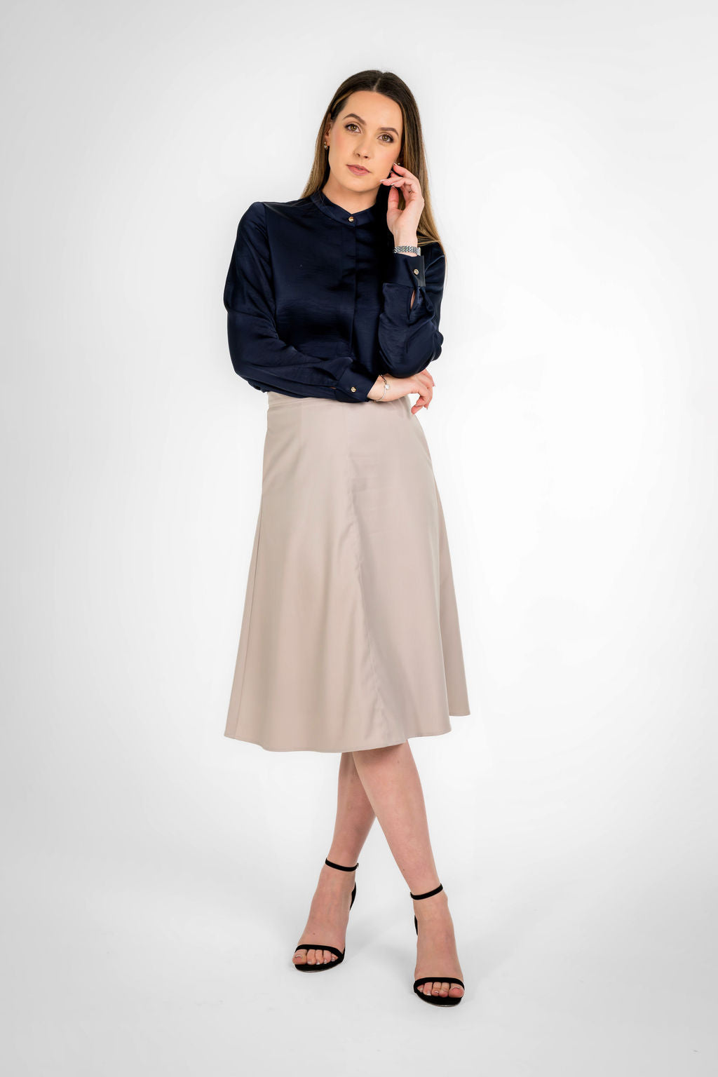 Charlotte Cream Flare Skirt