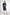 Savannah Texture Navy Blue Button Dress