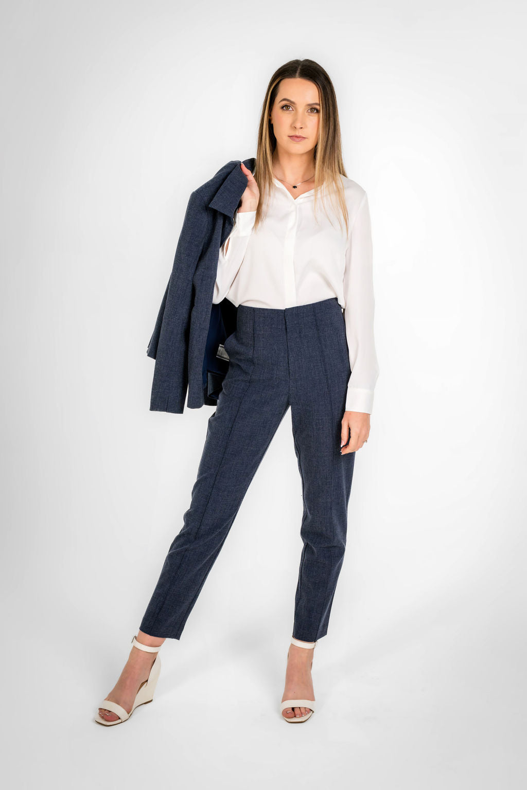 Sydney white collared formal shirt