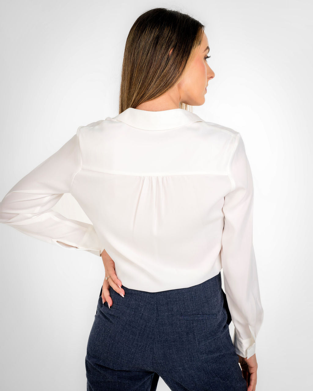 Sydney white collared formal shirt