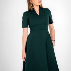 Aurora Olive Flare Dress