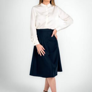 Charlotte Navy Blue Flare Skirt